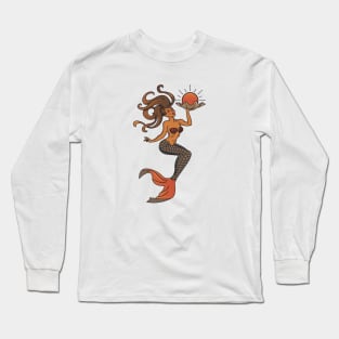 Mermaid Vintage Tattoo Long Sleeve T-Shirt